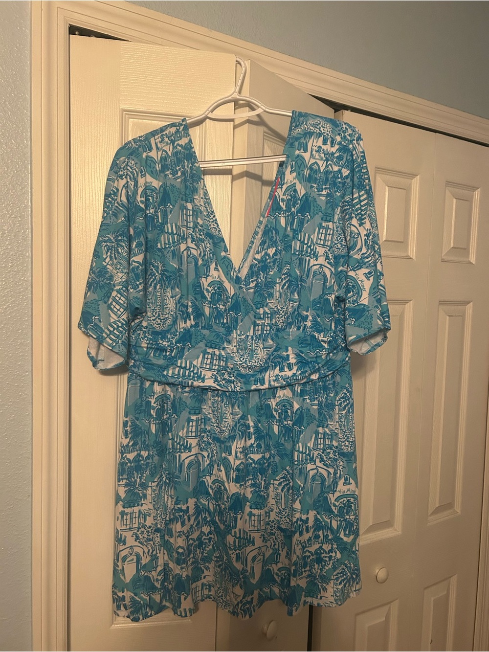Palm Beach Blue Parigi Skirted Romper - Picture 4 of 5